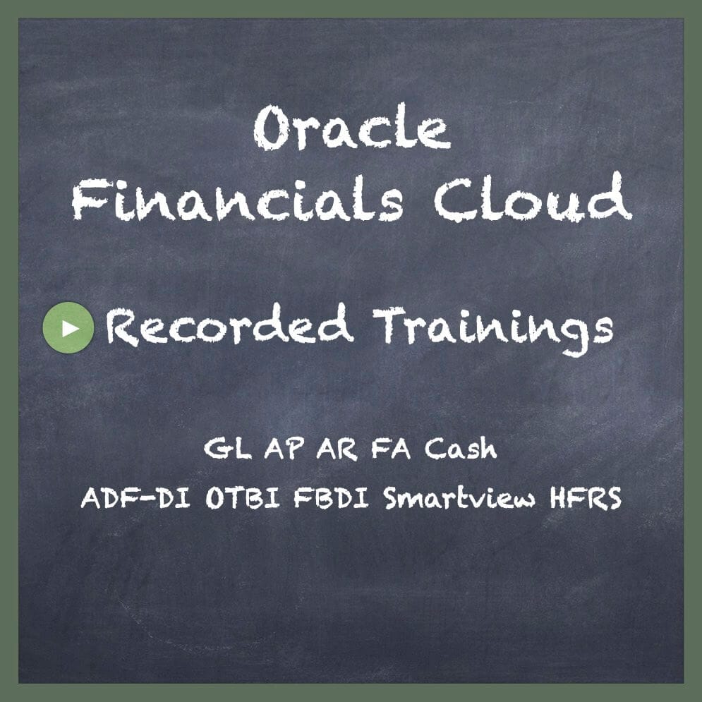 Oracle Fusion Financials Online Training