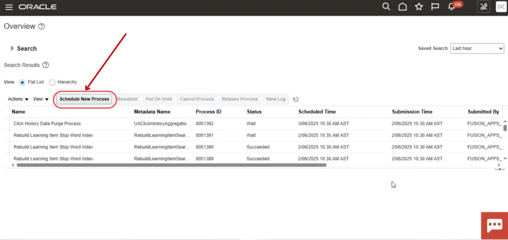 Step 19 – Schedule New Processes