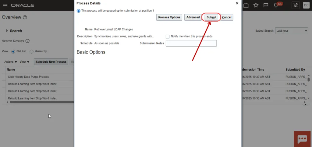 Step 21 – Submit Process