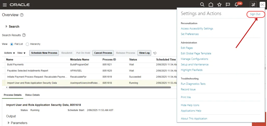 Step 27 – Sign Out