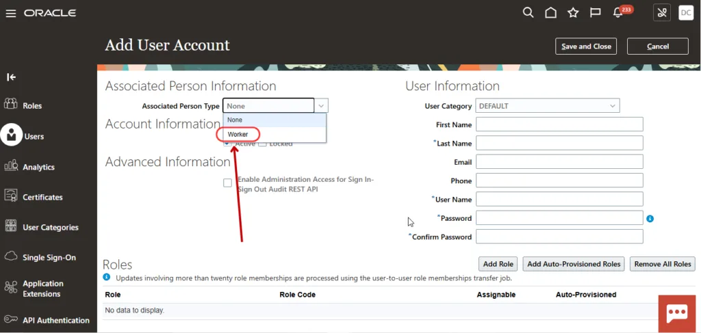 Step 5 – Select Worker