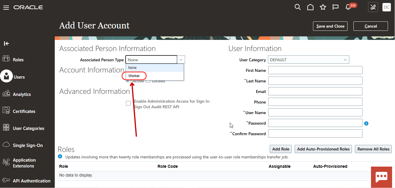 Create Users And Assign Roles In Oracle Fusion Cloud - OEG