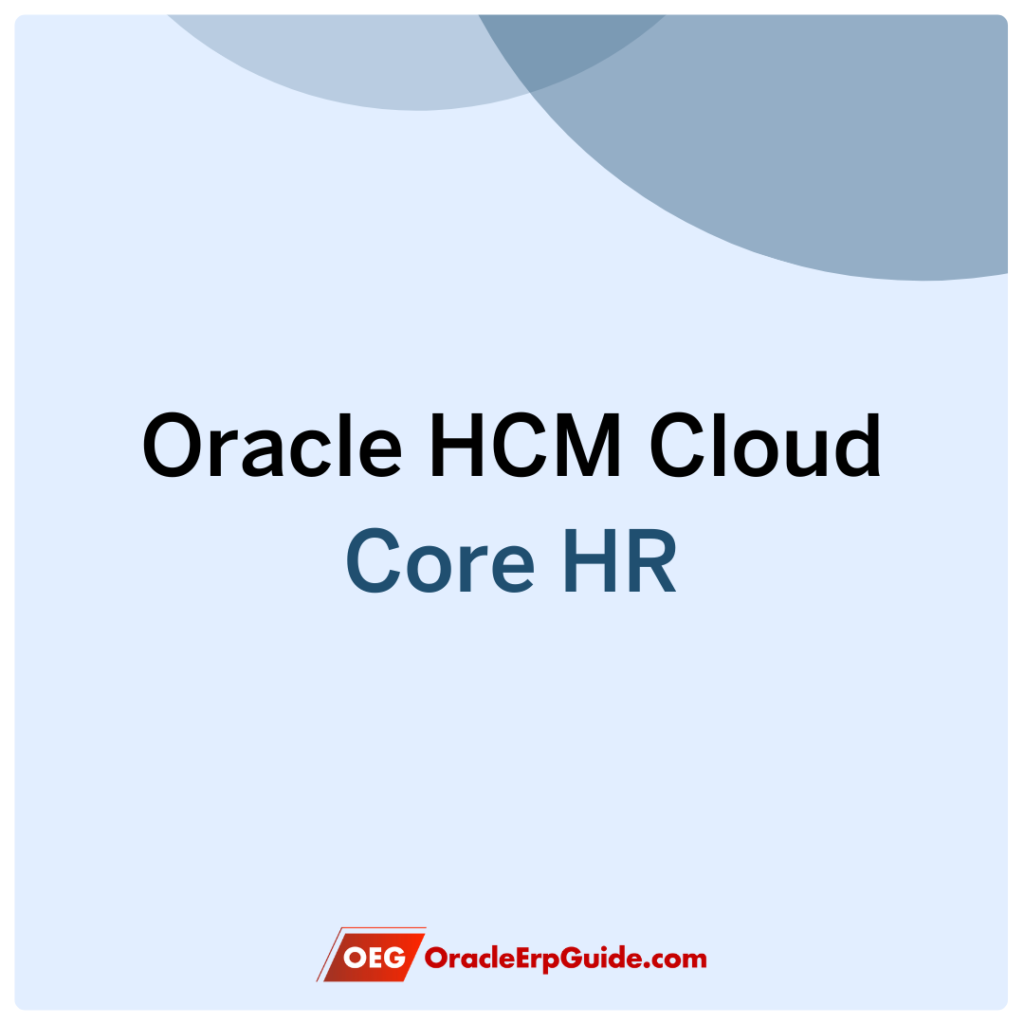 Oracle Fusion HCM Cloud Training